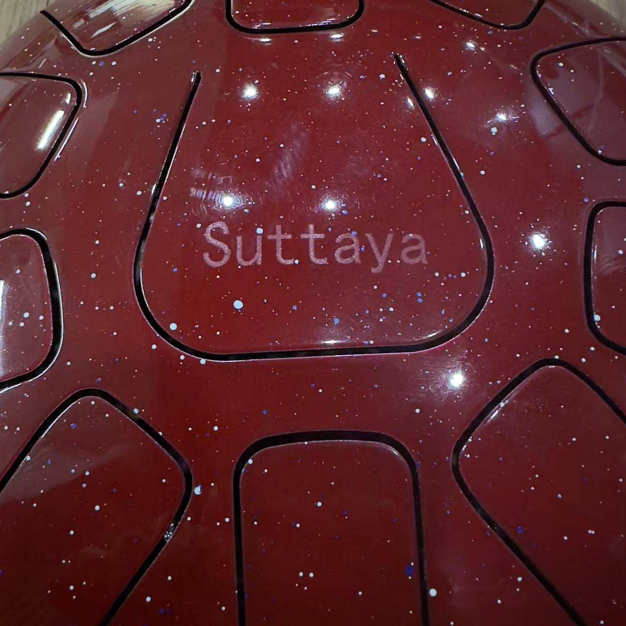 SUTTAYA Red 12-inch Steel Tongue Drum - 11 Notes