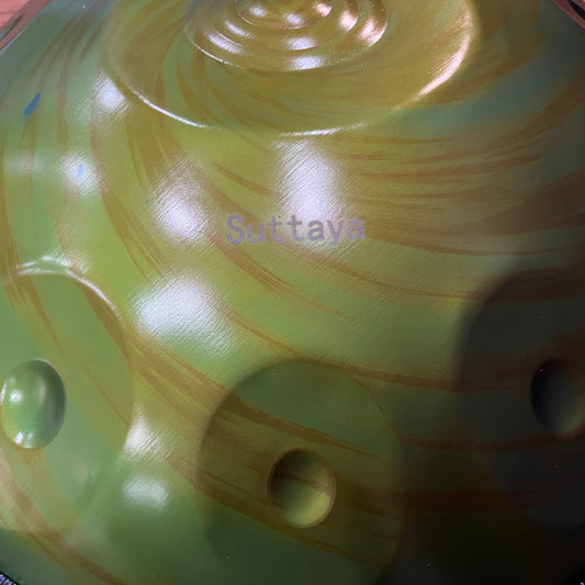 SUTTAYA Light Green 22-inch Handpan - D Minor 440Hz 10 Notes