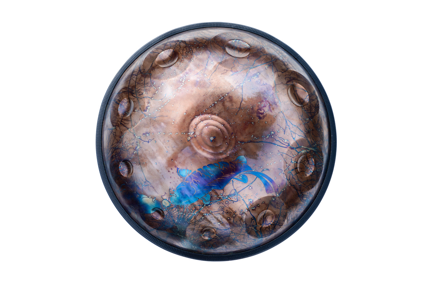 10-Tone Handpan Shell – 22-Inch Size, Carbon Steel and Stainless Steel Material Options, Single-Ding, Double-Ding, and Triple-Ding Configurations