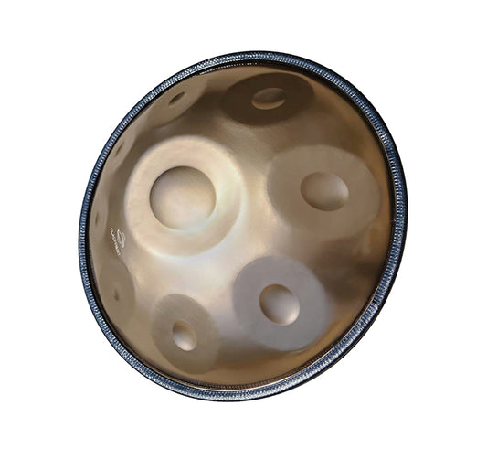 GLADFRESIT Mini Handpan Gold 9 Notes G Minor 18 Inches with Accessories