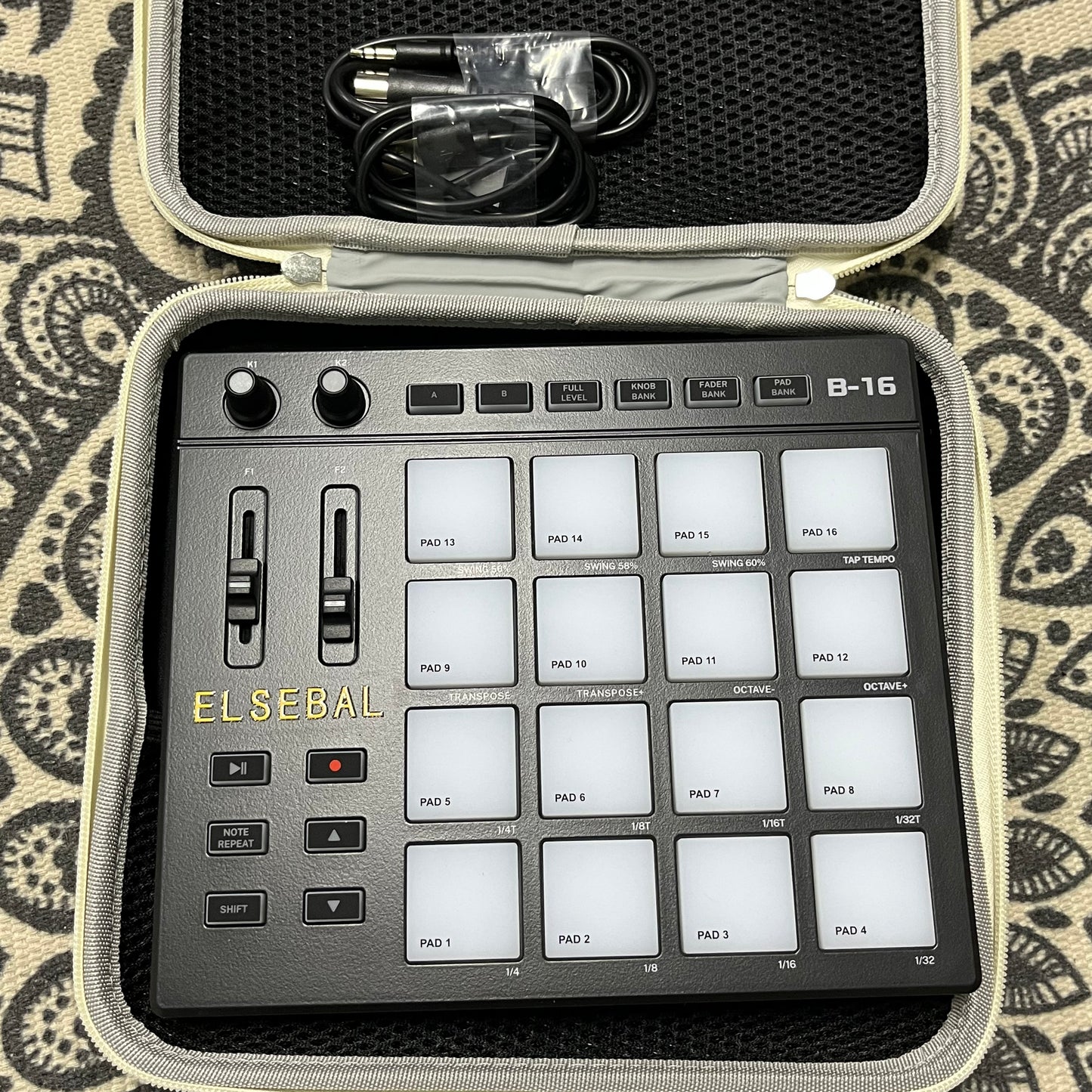 ELSEBAL MPC One+ Standalone Drum Machine with WiFi Bluetooth Drum Pads Synth Plugins and Touchscreen Red Electronic Musical Instruments
