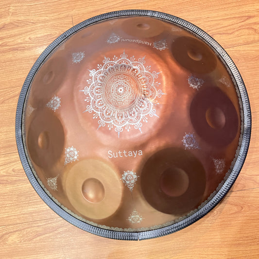 SUTTAYA Purple-Red 18-inch Handpan - G Minor 440Hz with Mandala Pattern