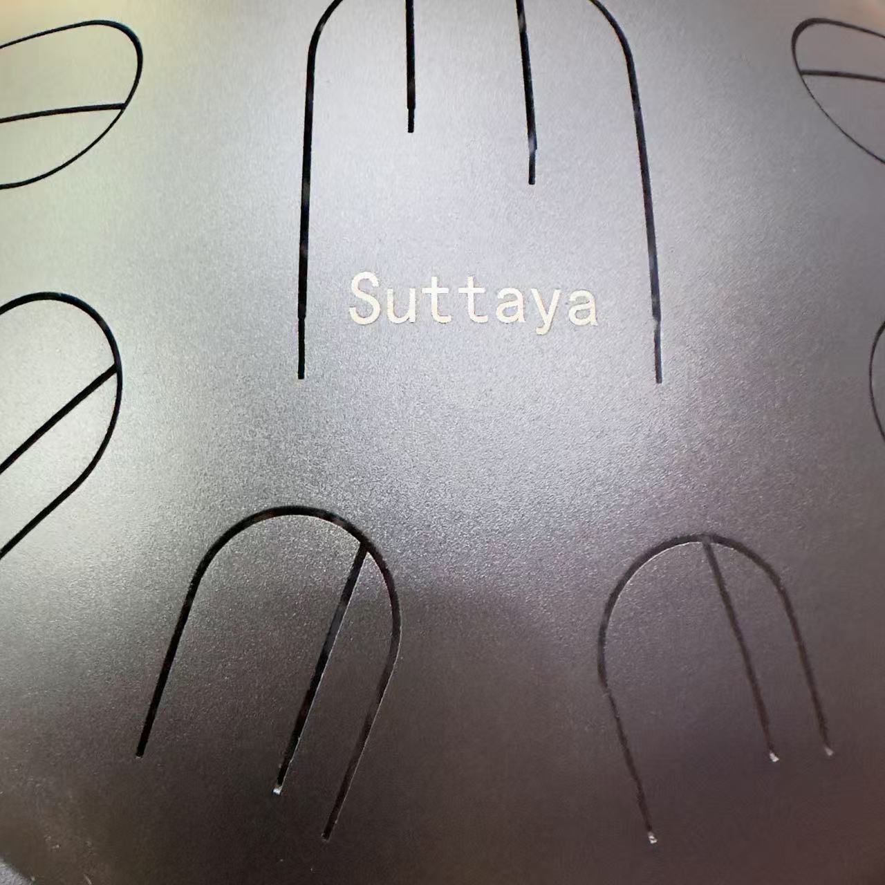 SUTTAYA Black 12-inch Steel Tongue Drum - 9 Notes