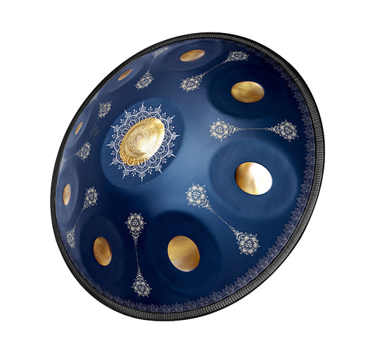 GLADFRESIT Handpan Mandala Blue 9 Notes D Minor 22 Inches with Accessories