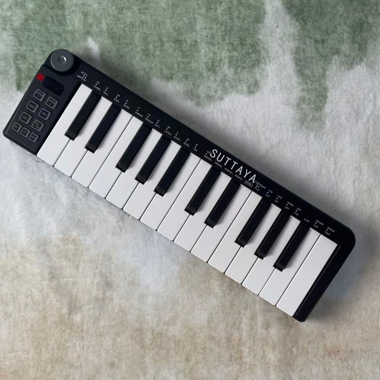 SUTTAYA Music Synthesizers: Black & White Plastic Electronic Keyboard