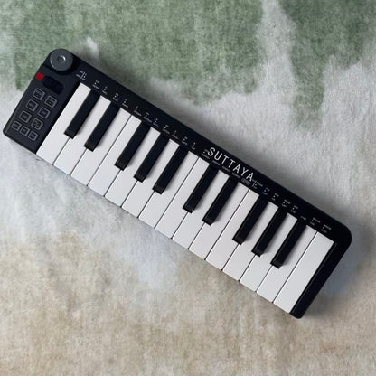 SUTTAYA Music Synthesizers: Black & White Plastic Electronic Keyboard